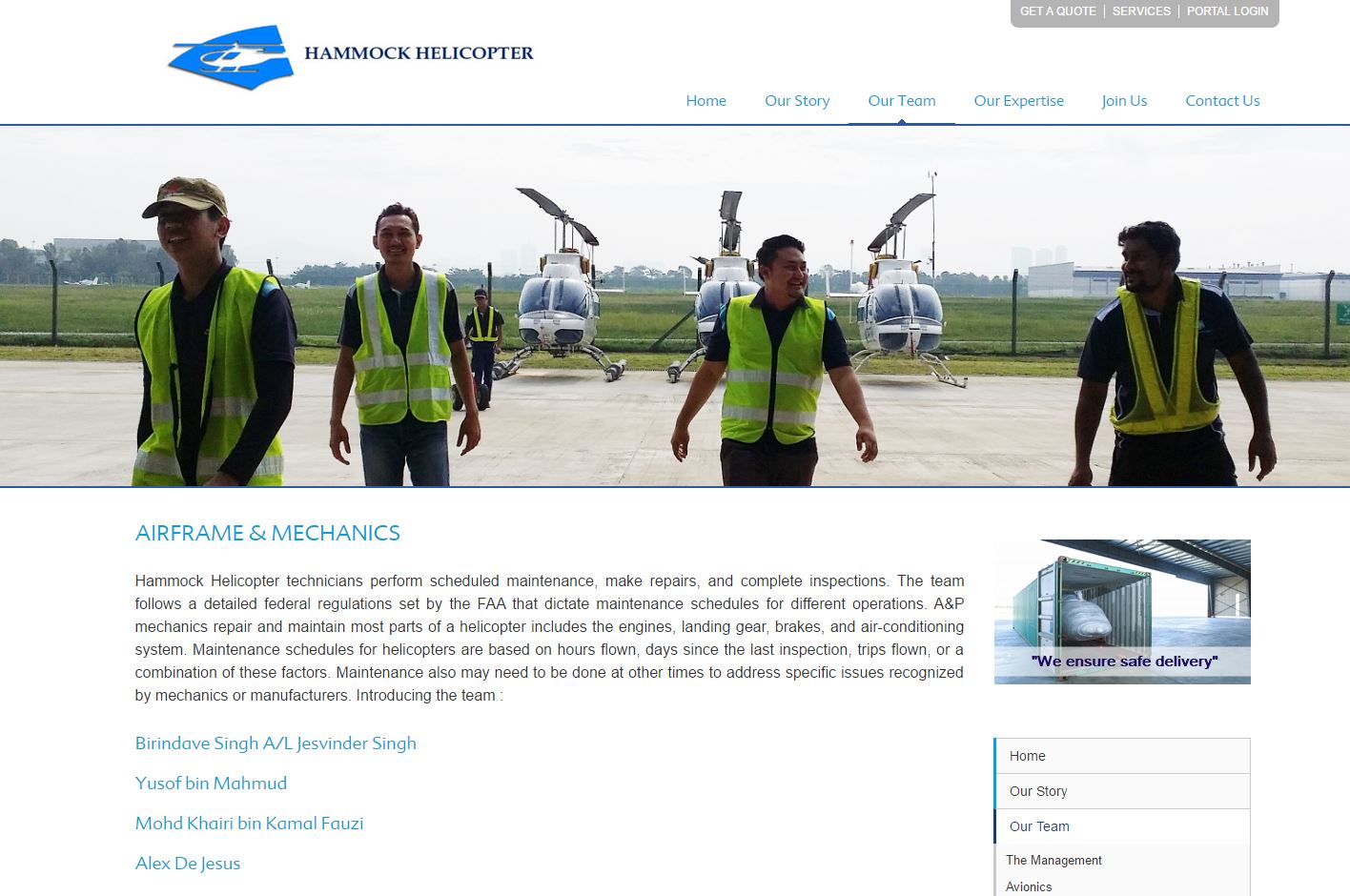 Hammock helicopter top